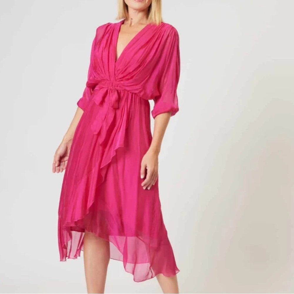 La Strada Cross Neckline Wrap Dress